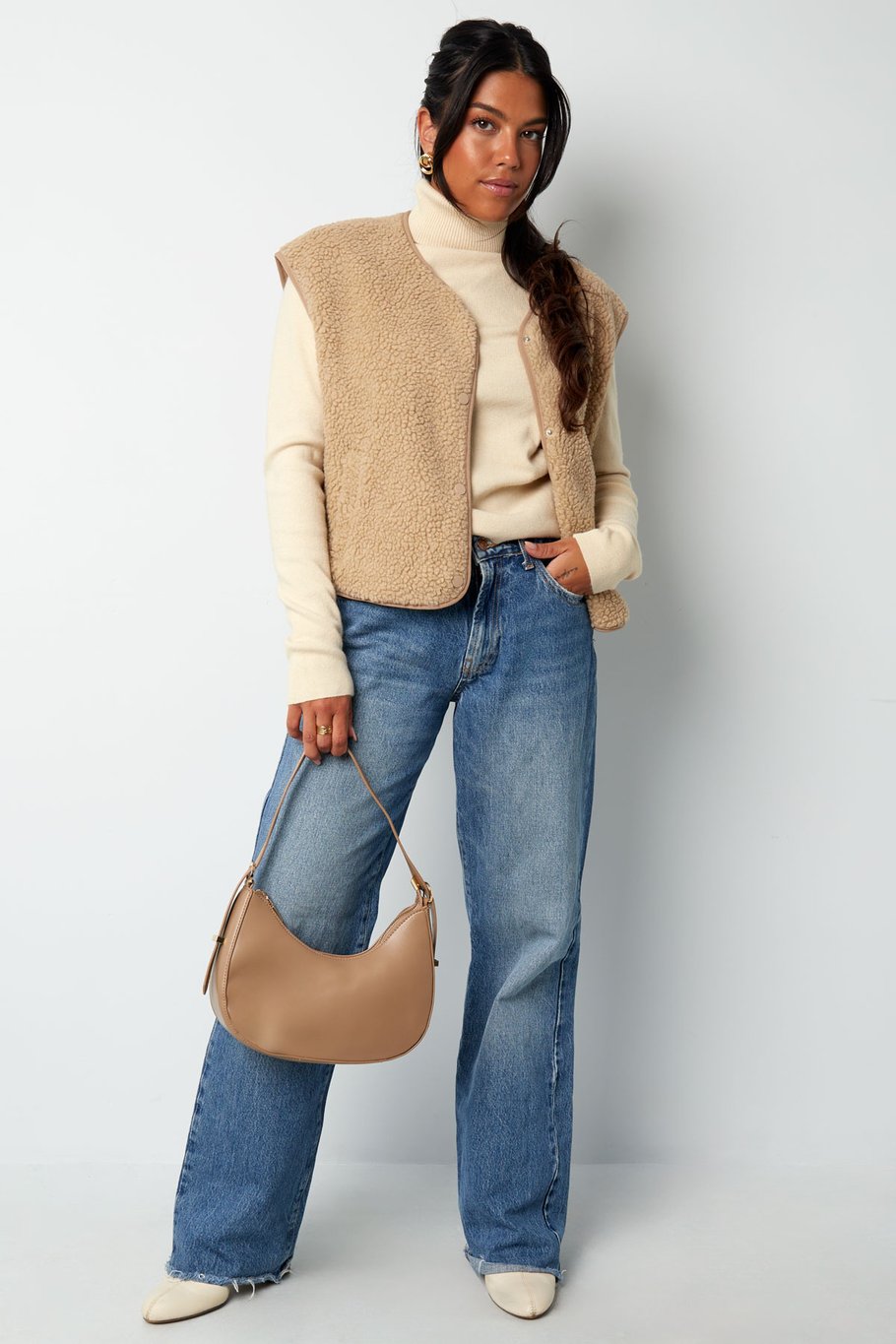 Gilet Fluffy Teddy - bianco sporco Immagine6